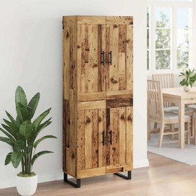 vidaXL Highboard 2 pcs Παλιό ξύλο 69,5 x 34 x 180 εκ.