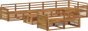 vidaXL Σειρά Καναπέ Εξωτερικού 9 pcs