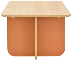 Τραπέζι Bοca pakoworld σε oak-κεραμιδί απόχρωση 100x60x42εκ