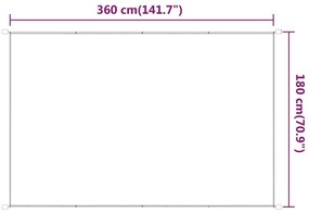 Τέντα Κάθετη Μπεζ 180 x 360 εκ. από Ύφασμα Oxford - Μπεζ