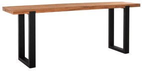 Κονσόλα SHIRE C9800 Ανακυκλωμένο Ξύλο TEAK με Μαύρες Μεταλλικές Βάσεις 240x50x90Yεκ 240x50x90 εκ.