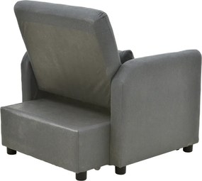 Πολυθρόνα-κρεβάτι Flexa pakoworld ύφασμα γκρι 85x92x84εκ
