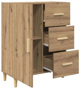vidaXL Πλαϊνό γραφείο με συρτάρι artisan δρυς 34 x 69.5 x 90 εκ