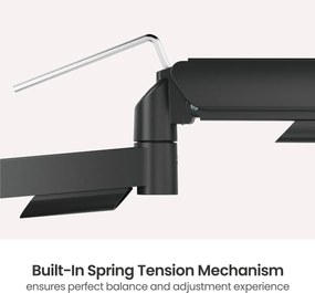 POWERTECH βάση γραφείου για 2x οθόνες PT-1628, 17-32", έως 9kg