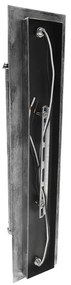 GloboStar REBELL 01567 Vintage Industrial Φωτιστικό Τοίχου Απλίκα Δίφωτο Ασημί Σκουριά Μεταλλικό Πλέγμα Μ9.5 x Π10 x Υ47cm - 01567