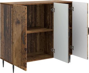 vidaXL Πλαϊνό γραφείο Παλαιωμένο ξύλο 89 x 34,5 x 80 εκ