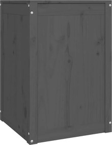 vidaXL Καλάθι Ρούχων Γκρι 44x44x66 εκ. από Μασίφ Ξύλο Πεύκου