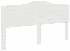 vidaXL Κεφαλάρι με κεφαλάρι Λαμπερό Λευκό 200 cm Επεξεργασμένο ξύλο