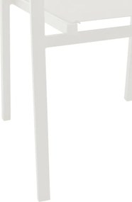 Πολυθρόνα Confidence pakoworld λευκό μέταλλο και λευκό textilene 54x54x86εκ