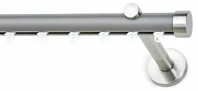Μεταλλικός Σιδηρόδρομος Τοίχου μονός Anartisi Aluminium Rail Collection ILIOS TAPO Ø25 σε χρώμα ΝΙΚΕΛ / MY 08 με Σύστημα WAVE 6 cm 240 εκ