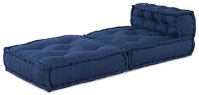 vidaXL Μοντέρνο Πουφ Ινδίγκο 70x70x54 Ύφασμα