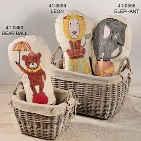 Διακοσμητικό Μαξιλάρι Down Town Circus Κίτρινο,Καφέ