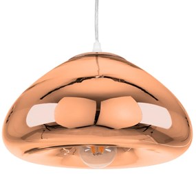 00761 GloboStar® GLOBOSTAR® CRISTIN 00761 Μοντέρνο Κρεμαστό Φωτιστικό Οροφής με Ντουί 1 x E27 AC 220-240V IP20 - Χάλκινο - Μ30 x Π30 x Υ19cm