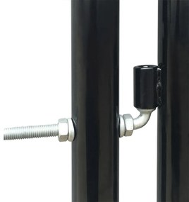 vidaXL Πόρτα Περίφραξης Μονή Μαύρη 300 x 150 εκ.