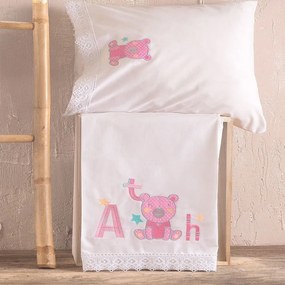 Σεντόνια Βρεφικά Arthur (Σετ 3τμχ) Pink Ρυθμός Κούνιας 105x160cm 100% Βαμβάκι