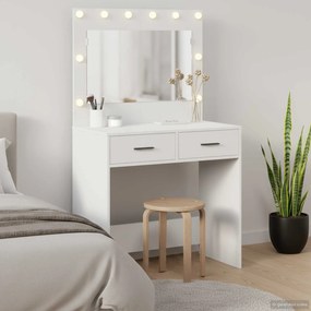 vidaXL Τραπέζι περιποίησης Λευκό 78,5 x 41 x 135 εκ Επεξεργασμένο ξύλο