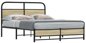 vidaXL Πλαίσιο Κρεβατιού Χωρ. Στρώμα Sonoma Δρυς 140x200εκ. Επ. Ξύλο