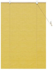 vidaXL Ρολά και Σκίες Παραθύρων Κίτρινο 100 x 160 cm Μπαμπού