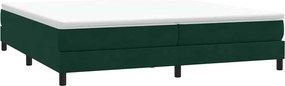 vidaXL Κρεβάτι Boxspring χωρίς Στρώμα Σκούρο Πράσινο 200x210εκ