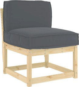 vidaXL Μαξιλάρι Ανθρακί 60 x 40 x 12 cm Ύφασμα Όξφορντ