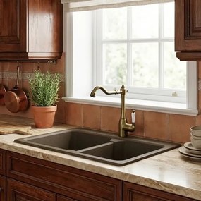 Sanitec Classic 318 (78×51) - Γρανιτένιος νεροχύτης - Metallic SPACE