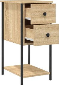 vidaXL Κομοδίνο Sonoma Δρυς 32 x 42 x 70 εκ. από Επεξεργασμένο Ξύλο