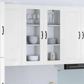 vidaXL Ραφιέρα τοίχου LUCCA Γυαλιστερό Λευκό 80 x 31 x 100 εκ.