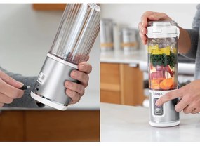 Φορητό μπλέντερ Ninja Blast BC151EUWH, 7,4W, 530 ml, ατσάλινη λεπίδα με 6 λεπίδες, θρυμματισμός πάγου, έως 10 κύκλοι, χωρίς BPA, USB-C, λευκό