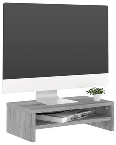 VidaXL Βάση Οθόνης Γκρι Sonoma 42 x 24 x 13 εκ. από Επεξεργασμένο Ξύλο