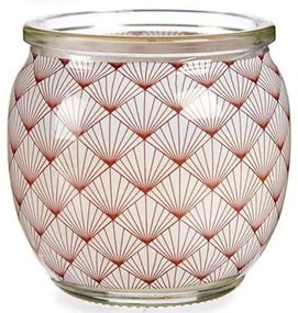 Κερί Σε Ποτήρι Coconut 029.52007 Φ7,5x6,3cm White-Red Wax,Glass