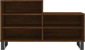 vidaXL Παπουτσοθήκη Καφέ Δρυς 102x36x60 εκ. από Επεξεργασμένο Ξύλο