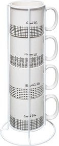 Κούπες 240ml Με Στάντ (Σετ 4τμχ) S-D Life 176959
