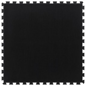 vidaXL Δάπεδο Προστασίας Παζλ Μαύρο 12 χιλ. 100x100 εκ. Καουτσουκ
