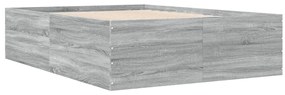 vidaXL Πλαίσιο Κρεβατιού Γκρι Sonoma 140x190 εκ. Επεξεργασμένο Ξύλο