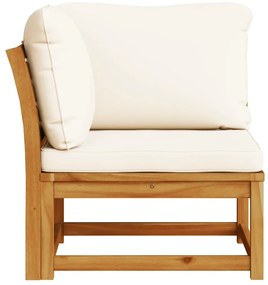 vidaXL Καναπές Κήπου Γωνιακός Μαξιλάρια 73x73x65εκ. Μασίφ Ξύλο Ακακίας