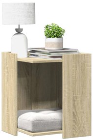 vidaXL Τουαλέτα Γάτας Περίφραξη Sonoma Δρυς 42x42x51εκ Επεξεργασμ Ξύλο