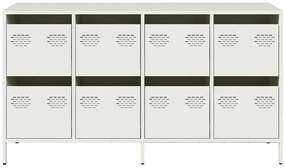 vidaXL Sideboard Λευκό 135x39x73,5 cm Ατσάλι ψυχρής έλασης