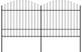 Κάγκελα Περίφραξης με Λόγχες Μαύρα (1,5-1,75) x 3,4 μ. Ατσάλινα