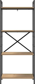 vidaXL Ράφι Βιβλίων 4 επιπέδων 56 x 34 x 133,5 εκ Επεξεργασμένο ξύλο