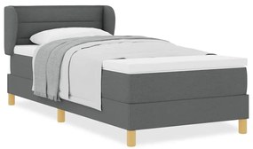 vidaXL Κρεβάτι με Ελατήρια και Στρώμα Κρεμ 90x200 εκ Υφασμα με στρώμα
