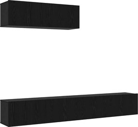 vidaXL Σετ επίπλου τηλεόρασης 3 pcs Μαύρη Οξυά Επεξεργασμένο ξύλο