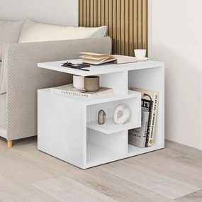 Βοηθητικό τραπεζάκι Labirent Megapap Megapap χρώμα λευκό 54x40x45εκ.