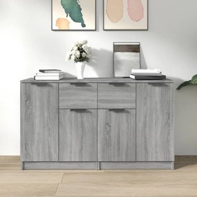 vidaXL Ντουλάπι 2 τεμ. Γκρι Sonoma 60x30x70 εκ. από Επεξεργασμένο Ξύλο