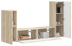 vidaXL Σετ επίπλου τηλεόρασης 4 pcs Δρύς Sonoma Επεξεργασμένο ξύλο
