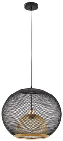 Φωτιστικό Οροφής  SE21-BG-40 LANDER BLACK &amp; GOLD METAL GRID PENDANT E4 - 51W - 100W - 77-8228