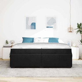 vidaXL Σκελετός Κρεβατιού με στρώμα Μαύρο 200 x 200 cm ύφασμα