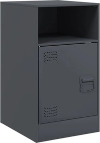 vidaXL Κομοδίνο Ανθρακί 34,5x39x62 εκ. από Χάλυβα