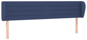 Κεφαλάρι με Πτερύγια Μπλε 183x23x78/88 εκ. Υφασμάτινο - Μπλε