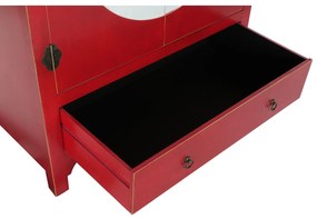 Ντουλάπι DKD Home Decor 85,5 x 50,5 x 186,2 cm Έλατο Κόκκινο Ξύλο MDF