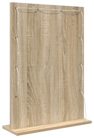 vidaXL Καθρέφτης Τουαλέτας Sonoma oak MDF, Γυαλί 70 x 50 x 18 cm
